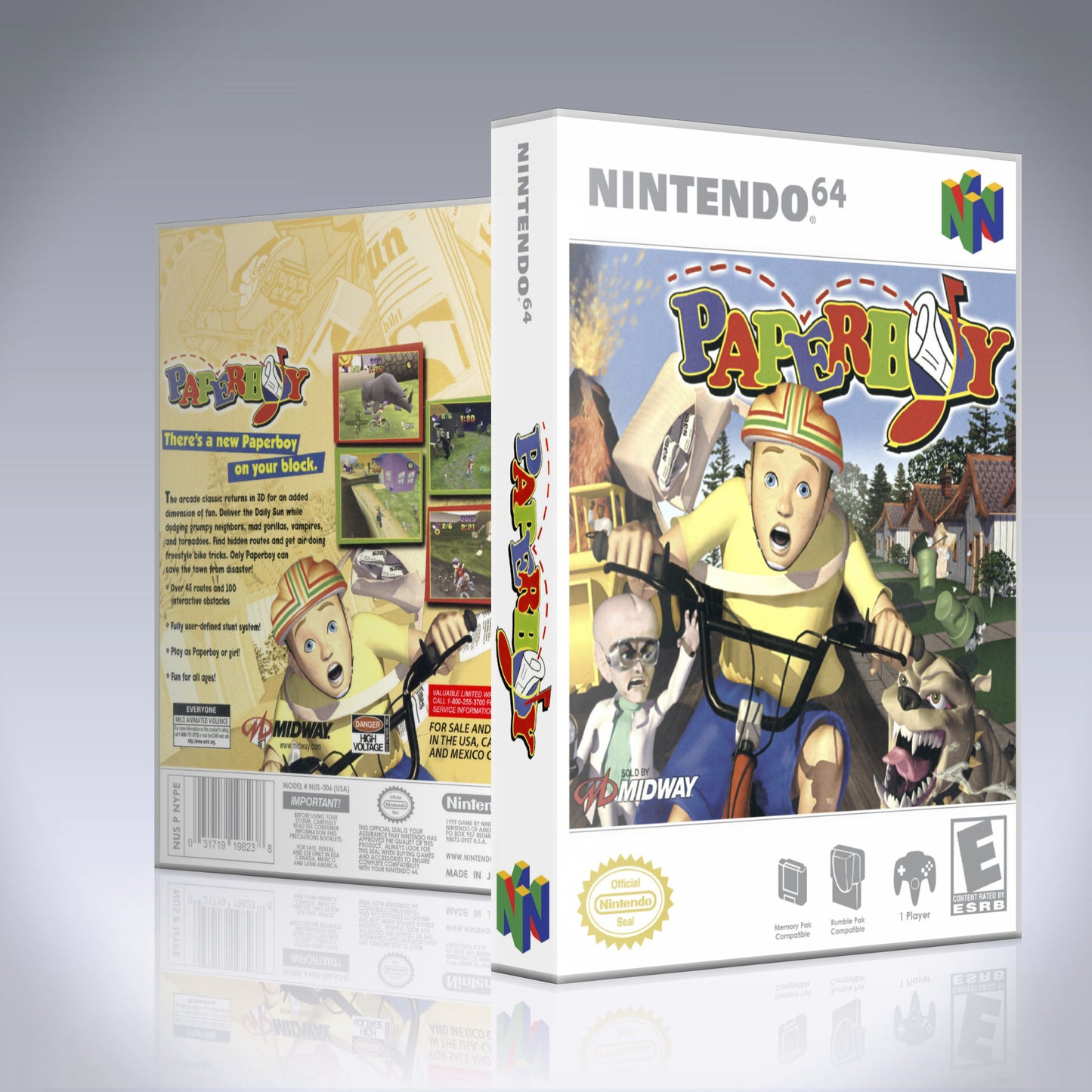 N64 Universal Game Case - NO GAME - Paperboy