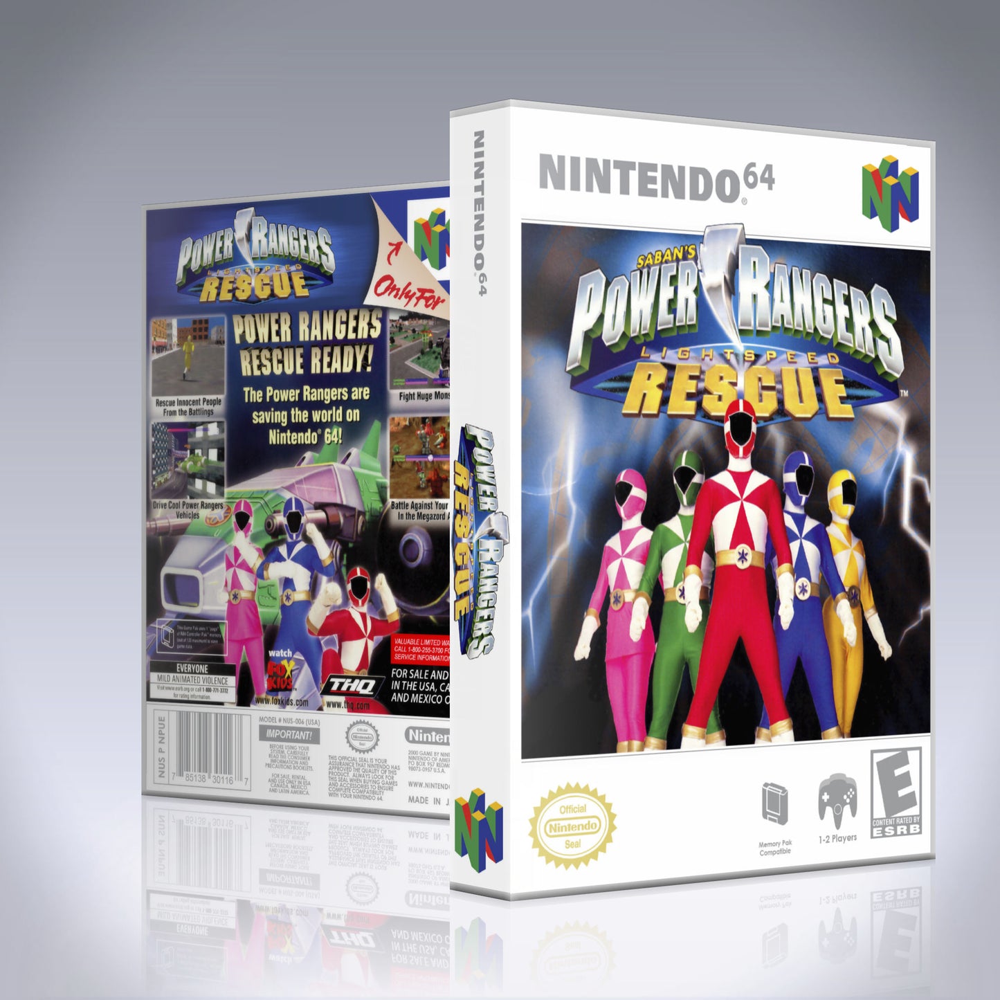 N64 Universal Game Case - NO GAME - Power Rangers - Lightspeed Rescue