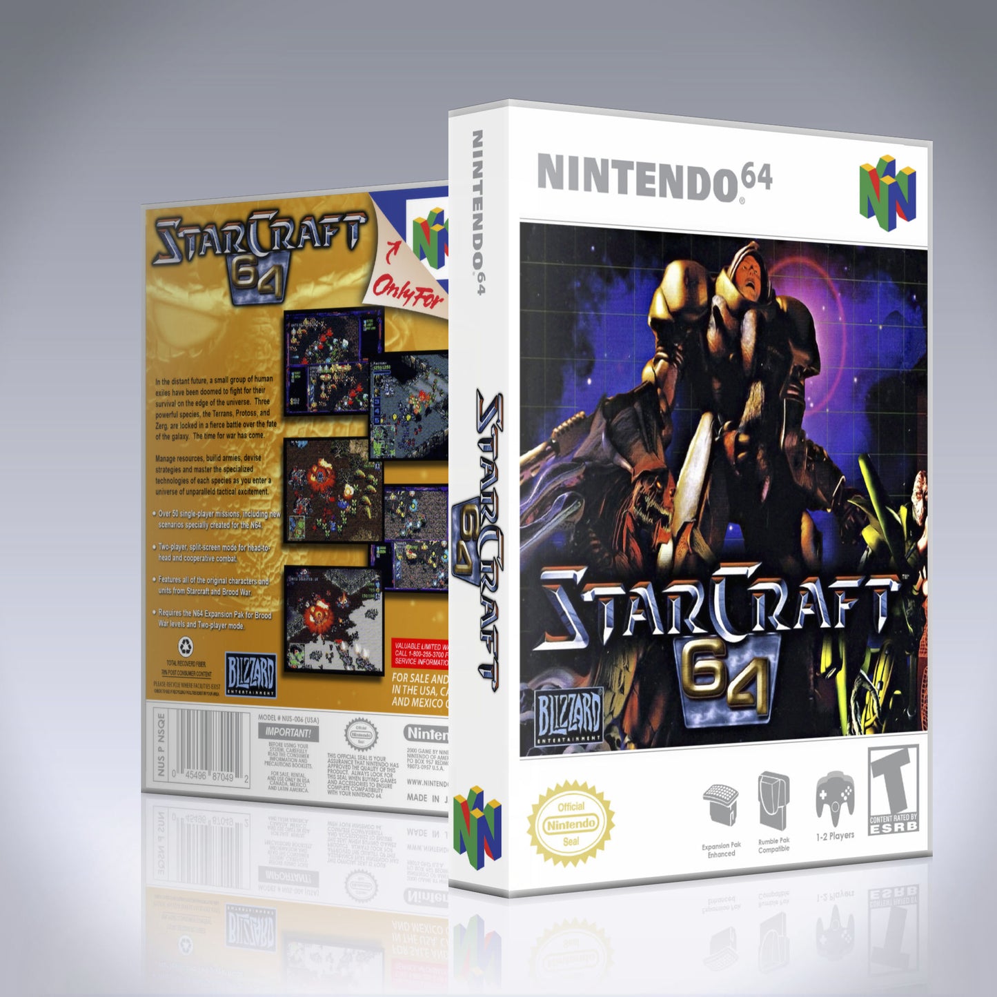 N64 Universal Game Case - NO GAME - StarCraft 64