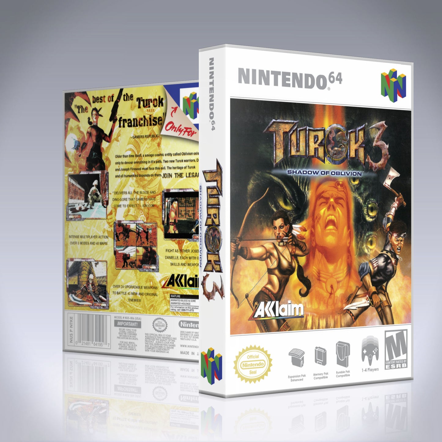 N64 Universal Game Case - NO GAME - Turok 3 - Shadow of Oblivion