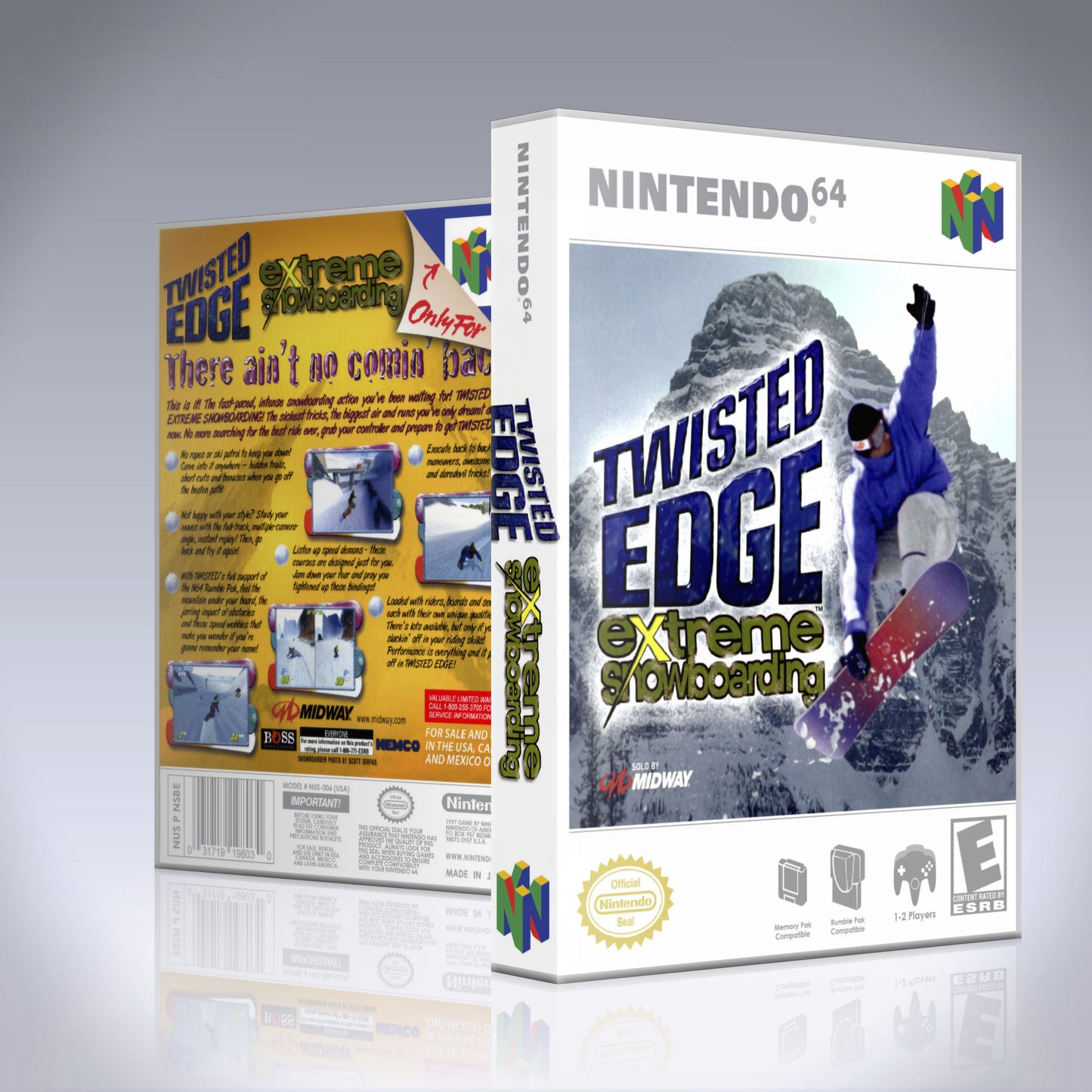 N64 Universal Game Case - NO GAME - Twisted Edge - Extreme Snowboarding