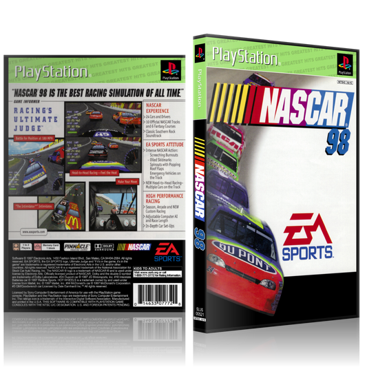 PS1 Case - NO GAME - NASCAR '98 - Greatest Hits