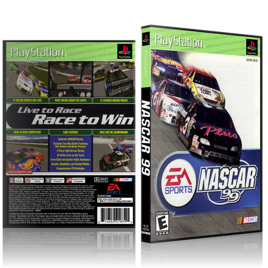 PS1 Case - NO GAME - NASCAR '99 - Greatest Hits