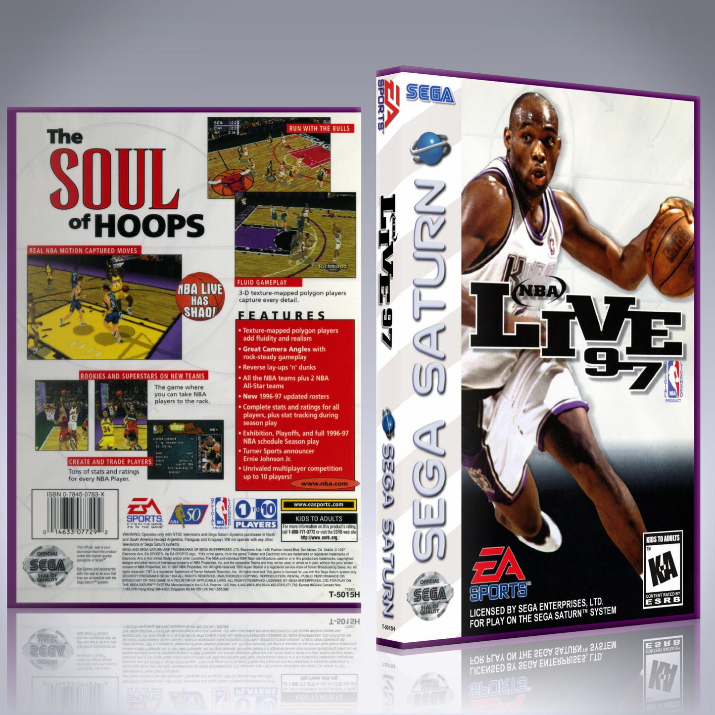 Sega Saturn Custom Case - NO GAME - NBA Live '97