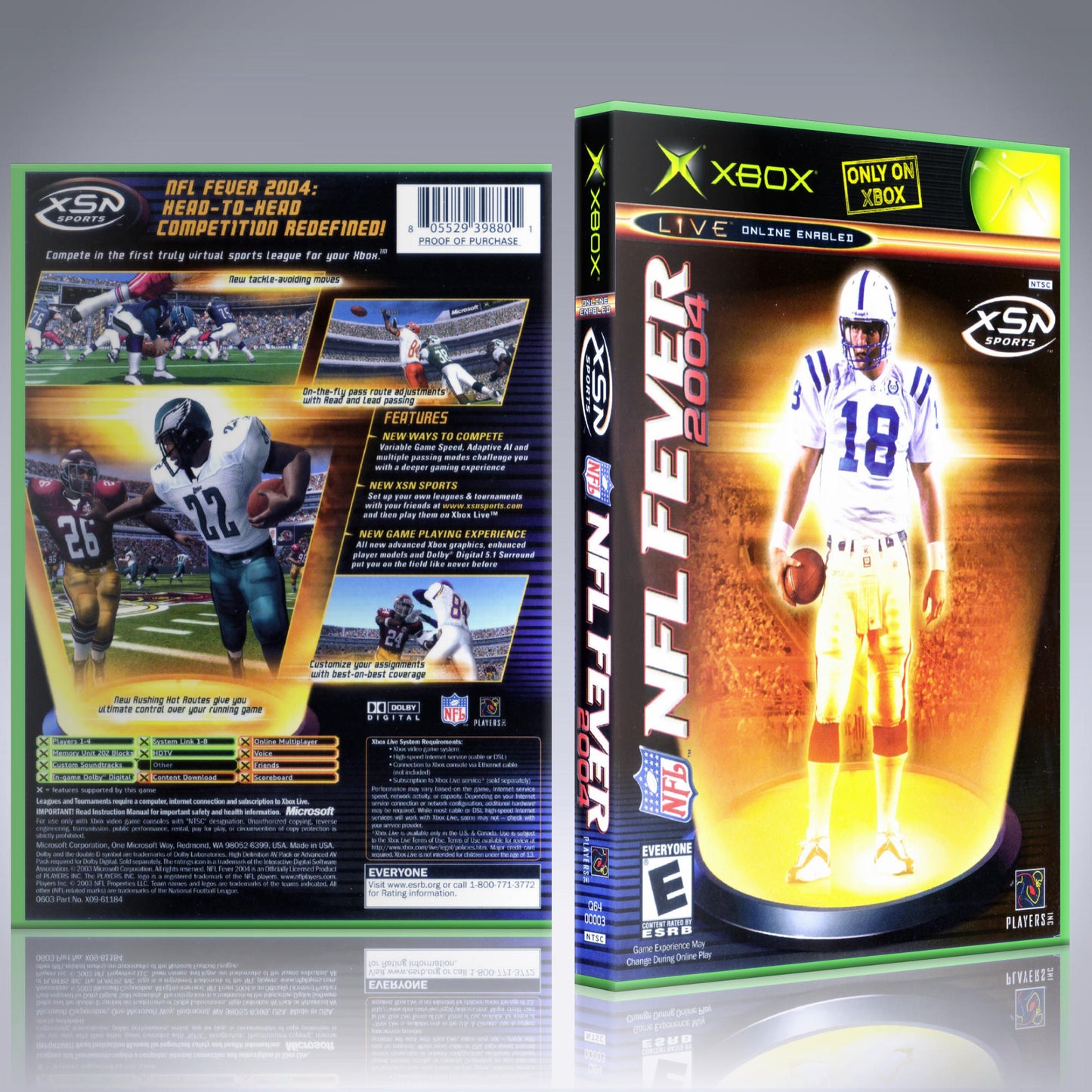 Xbox Case - NO GAME - NFL Fever 2004