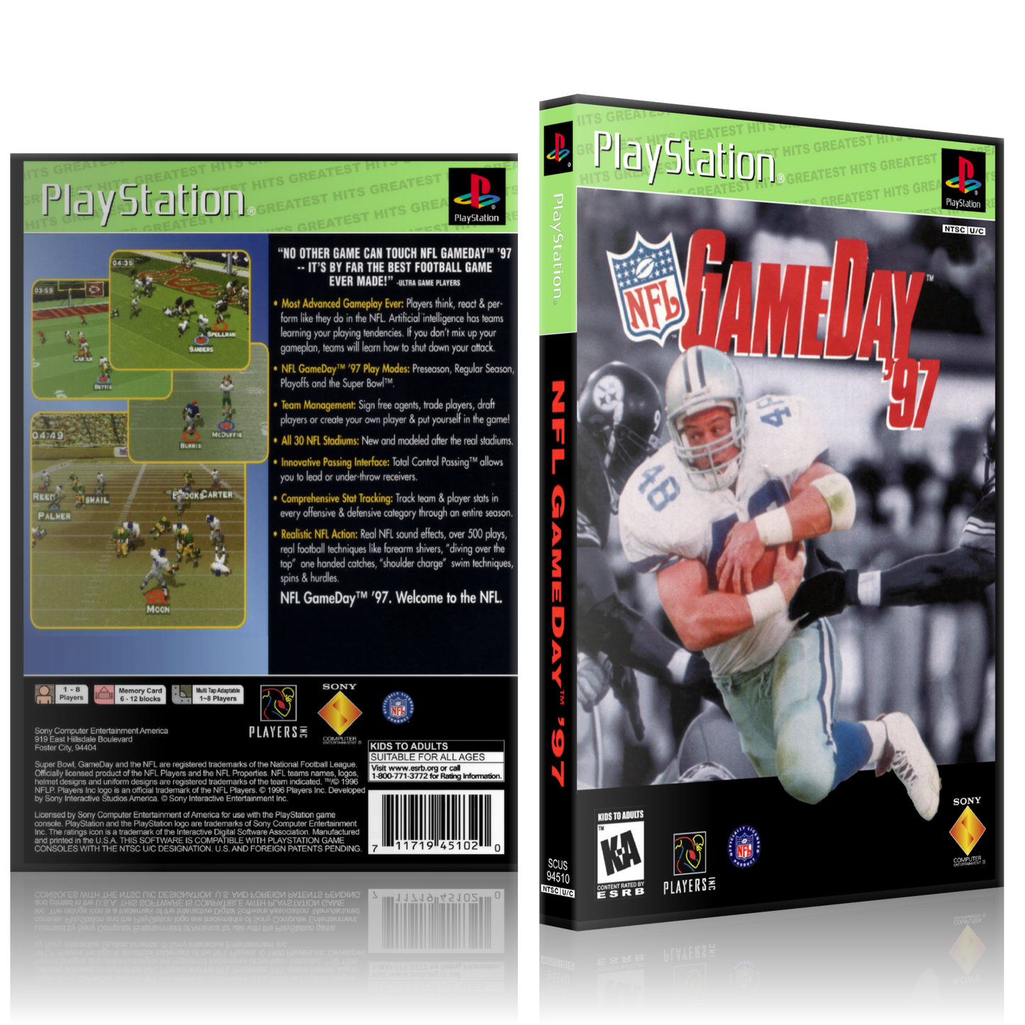 PS1 Case - NO GAME - NFL GameDay 97 - Greatest Hits