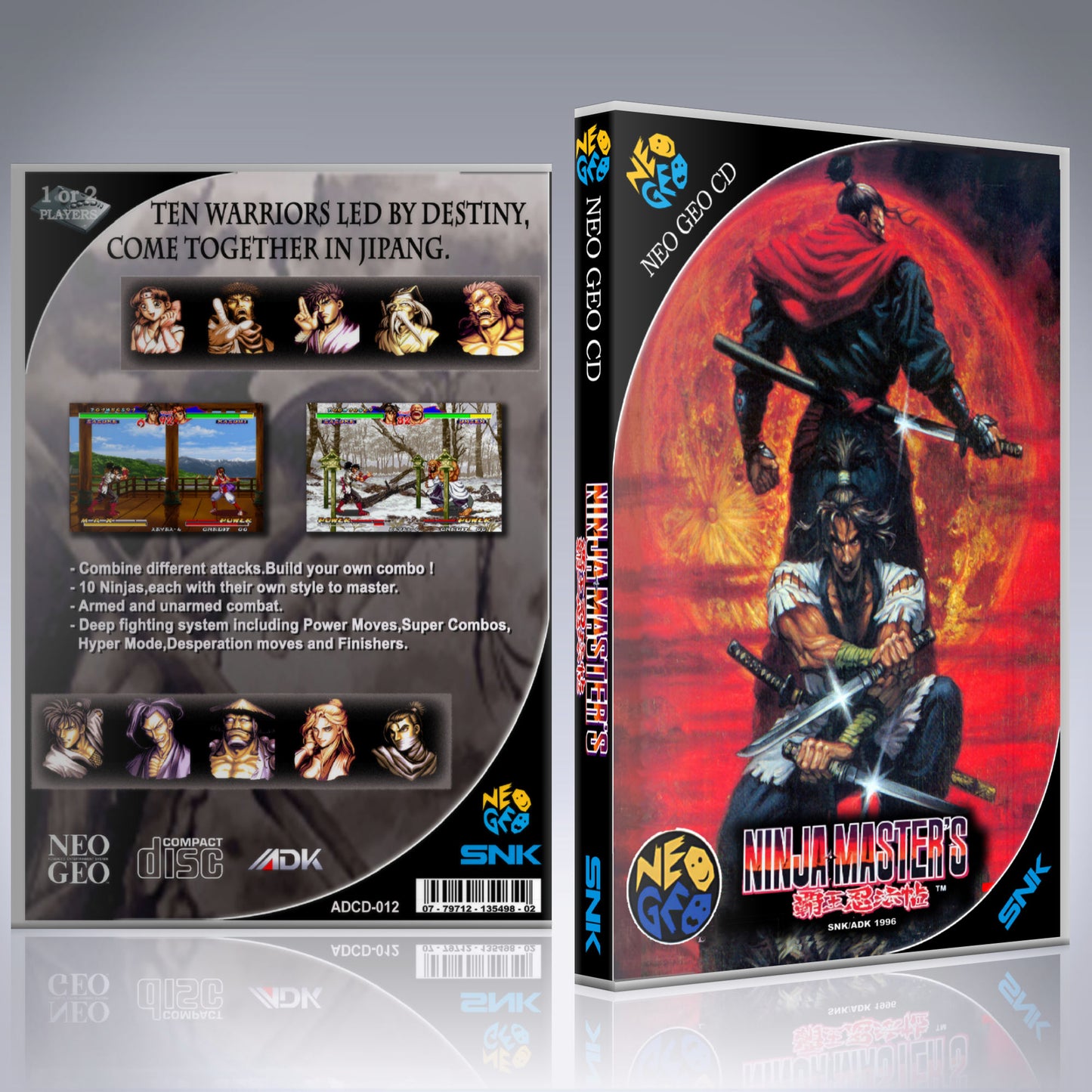 NeoGeo CD Custom Case - NO GAME - Ninja Masters