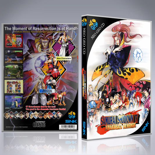 NeoGeo CD Custom Case - NO GAME - Samurai Showdown IV - Amakusa's Revenge