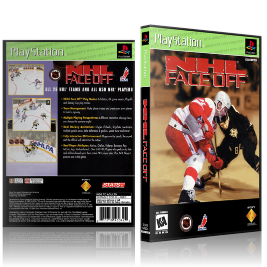 PS1 Case - NO GAME - NHL FaceOff - Greatest Hits