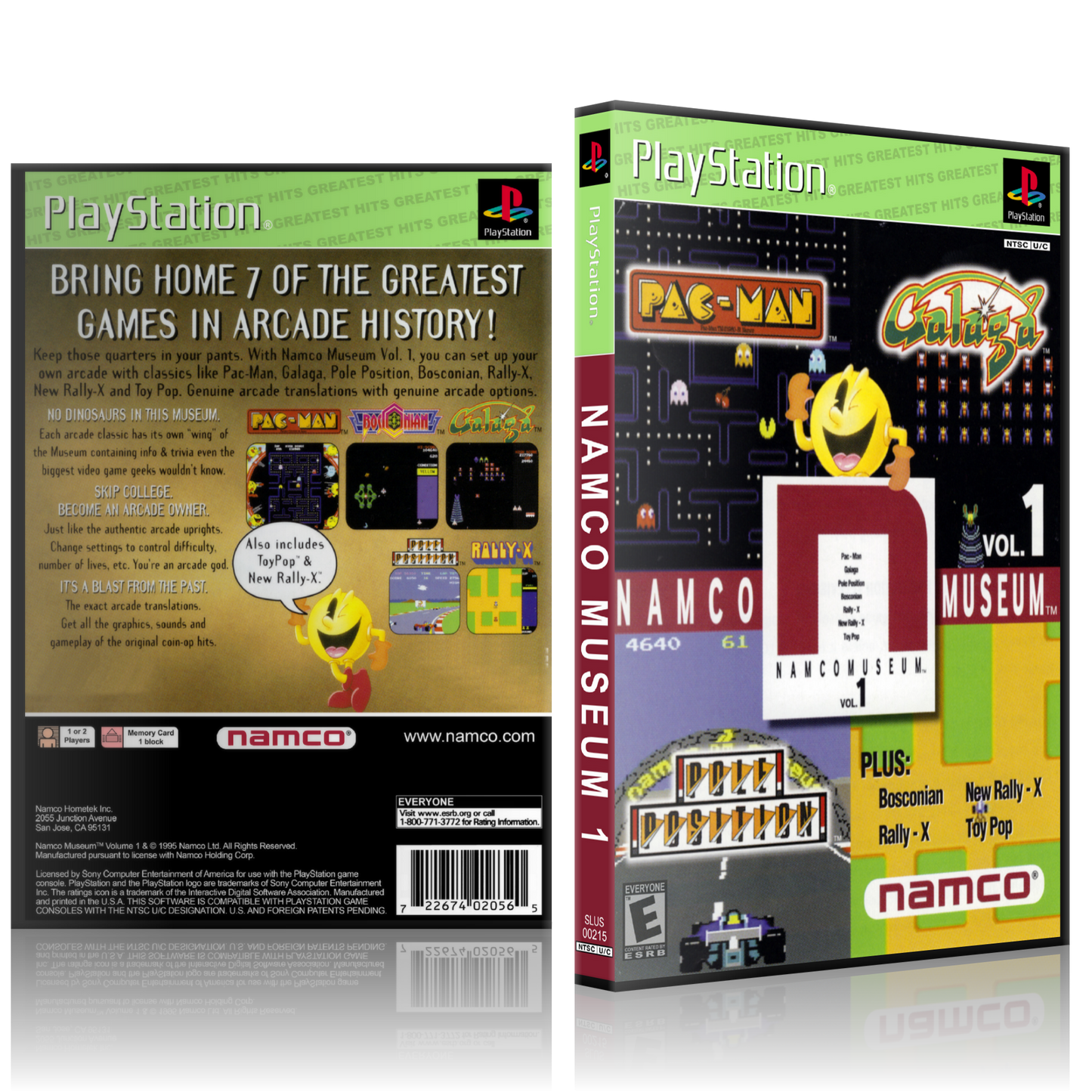 PS1 Case - NO GAME - Namco Museum 1 - Greatest Hits