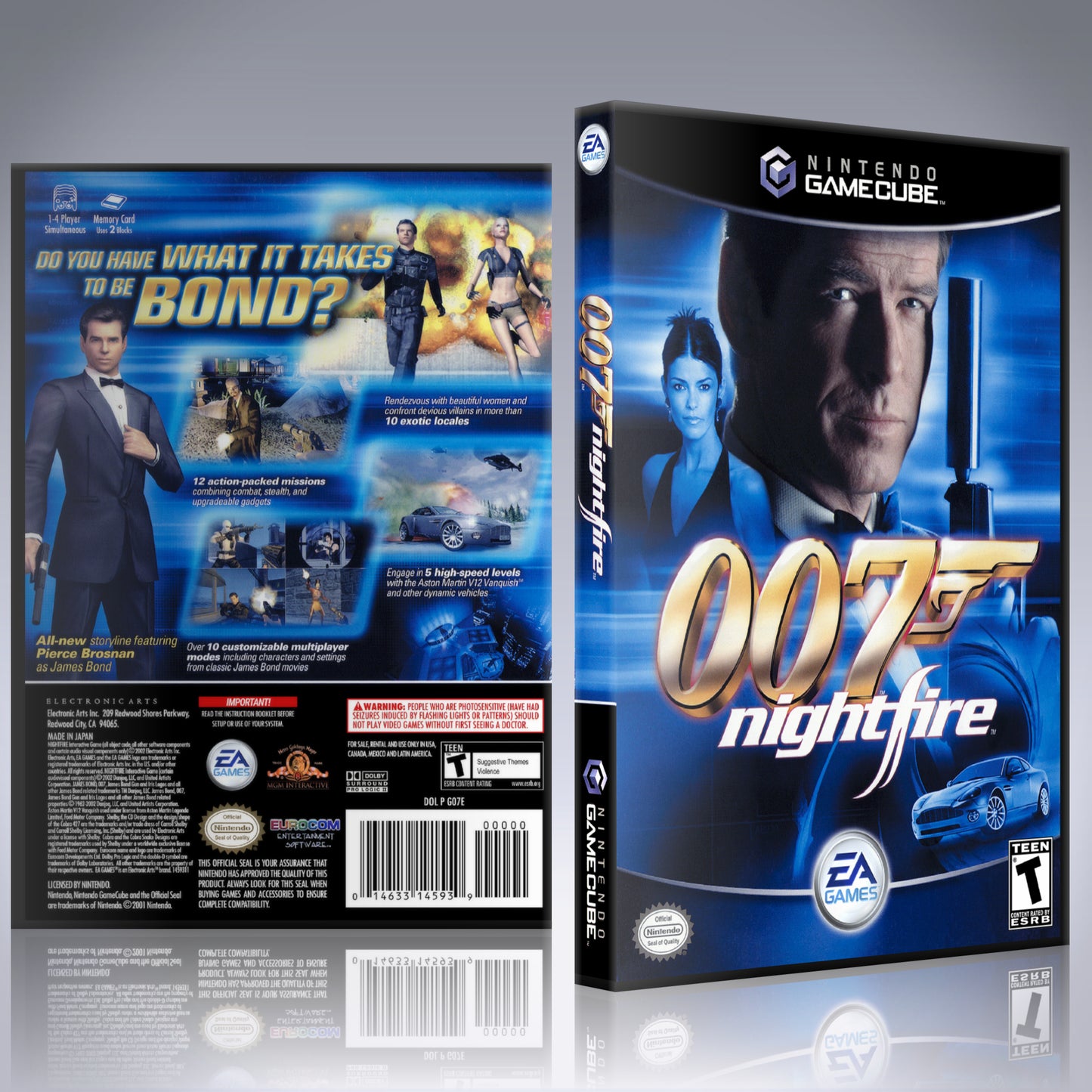 GameCube Replacement Case - NO GAME - 007 Nightfire