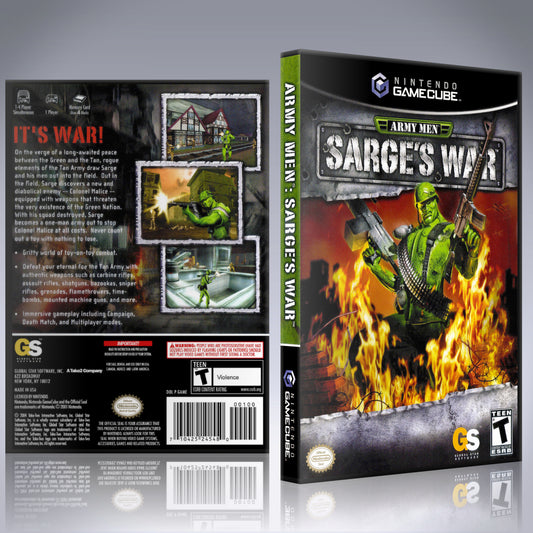 GameCube Replacement Case - NO GAME - Army Men - Sarge's War