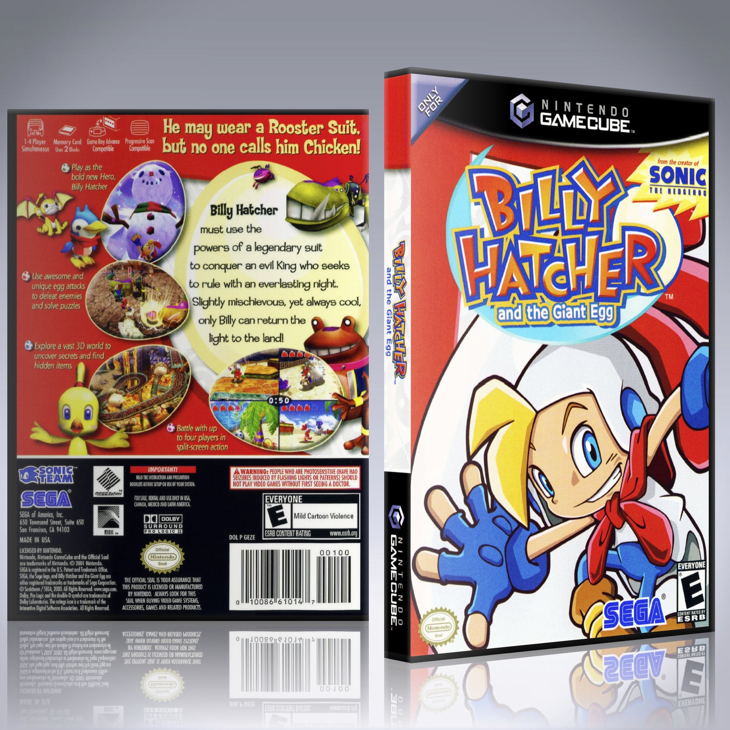 GameCube Replacement Case - NO GAME - Billy Hatcher and the Giant Egg