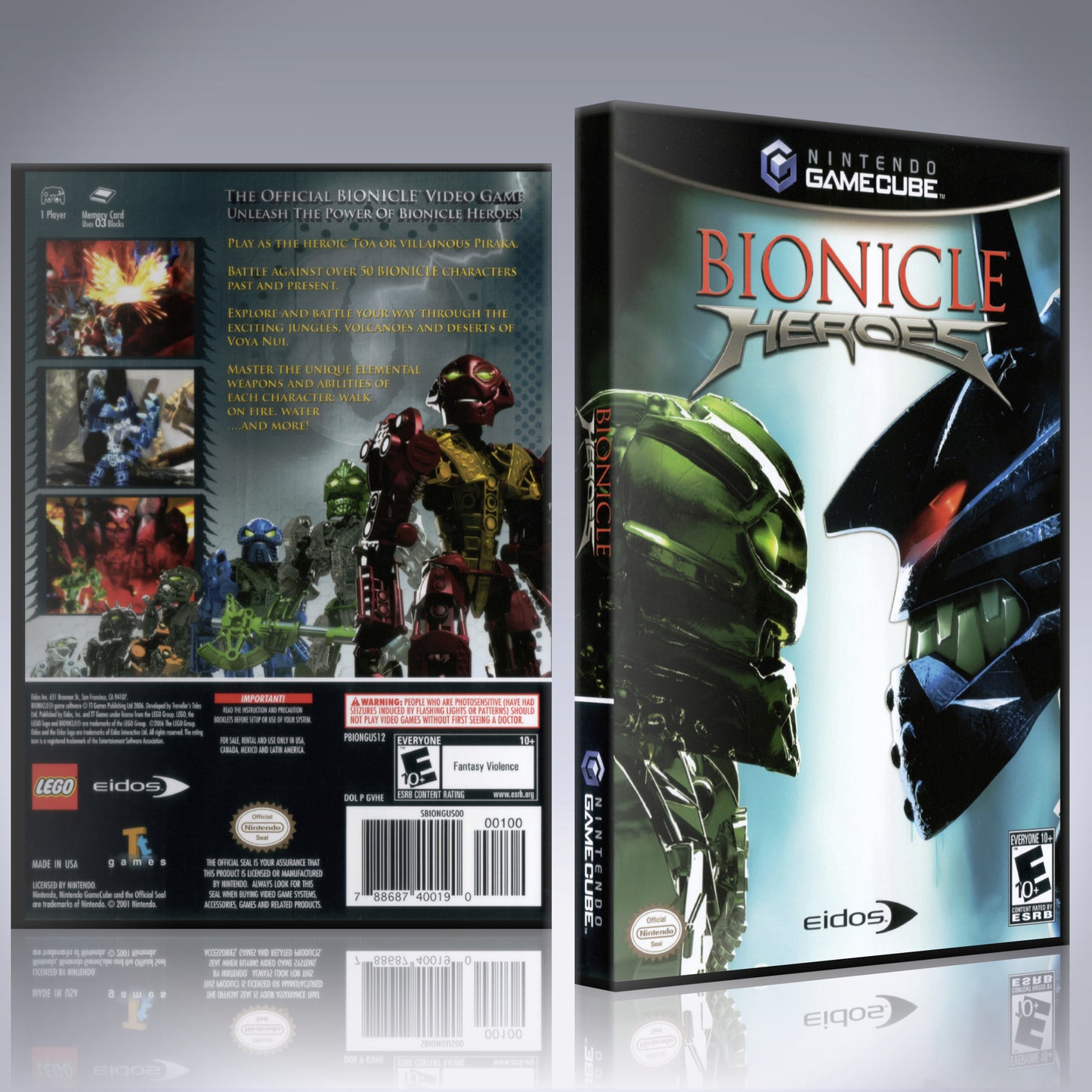 GameCube Replacement Case - NO GAME - Bionicle Heroes