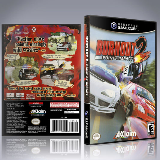 GameCube Replacement Case - NO GAME - Burnout 2 - Point of Impact