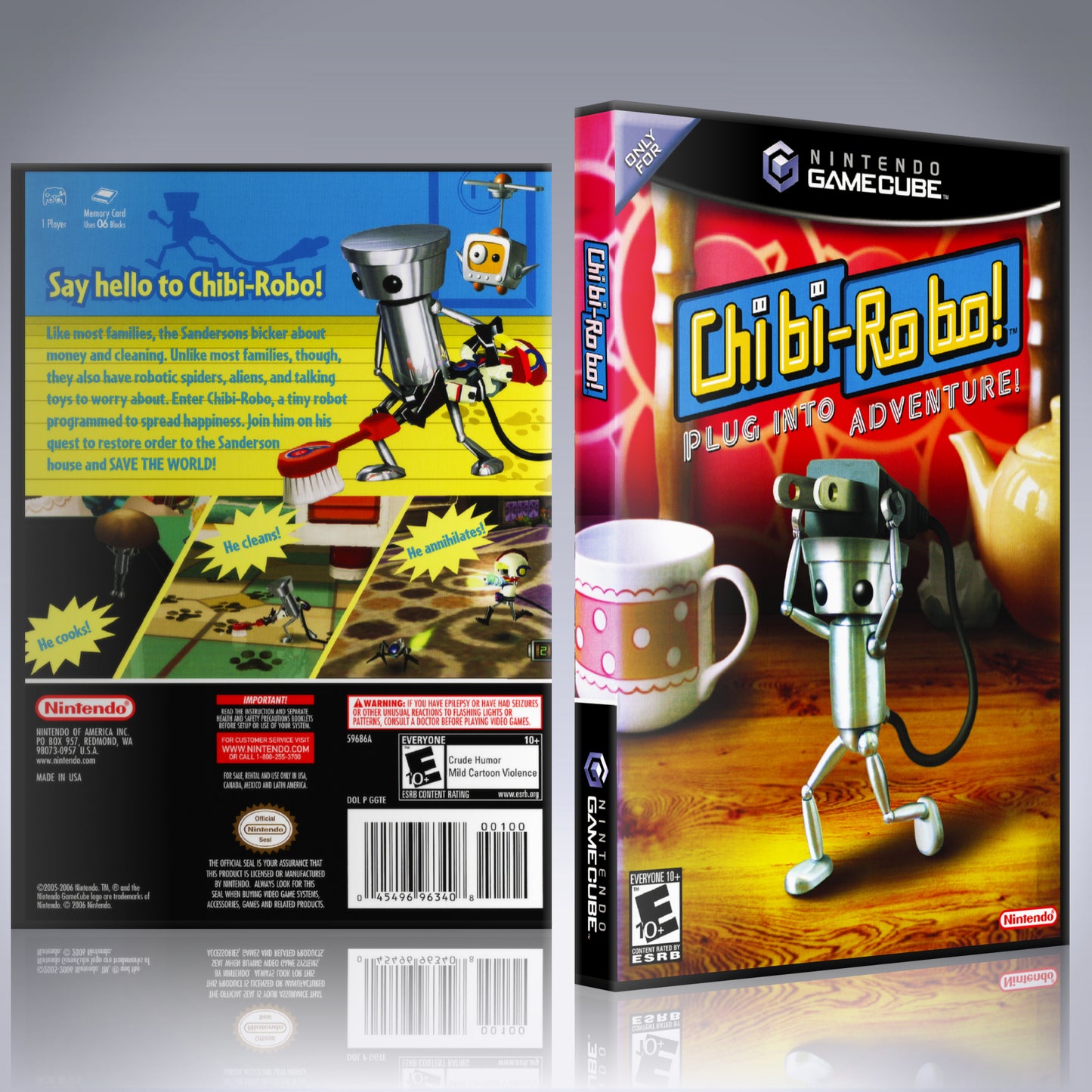 GameCube Replacement Case - NO GAME - Chibi Robo!