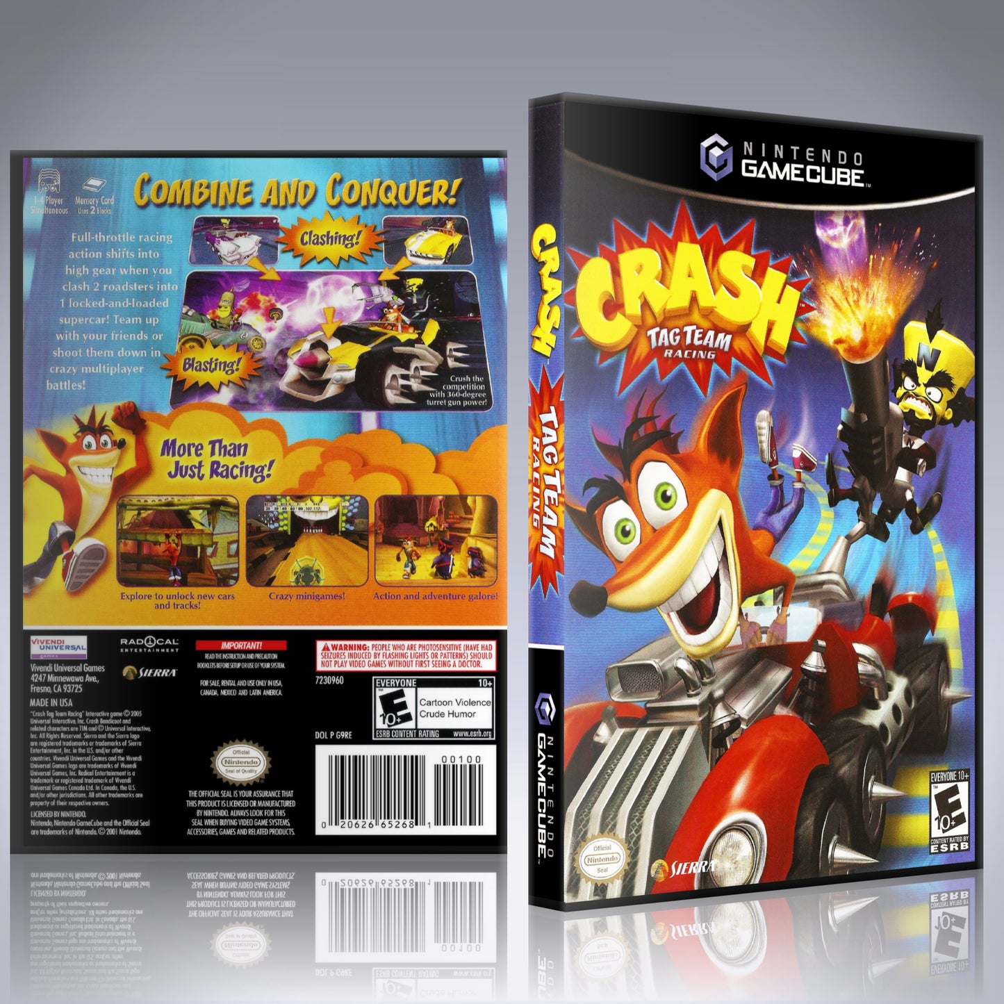GameCube Replacement Case - NO GAME - Crash Tag Team Racing