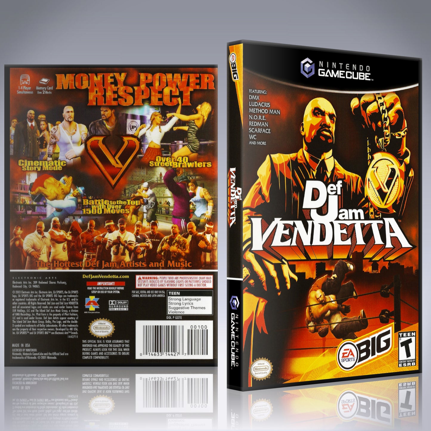 GameCube Replacement Case - NO GAME - Def Jam Vendetta