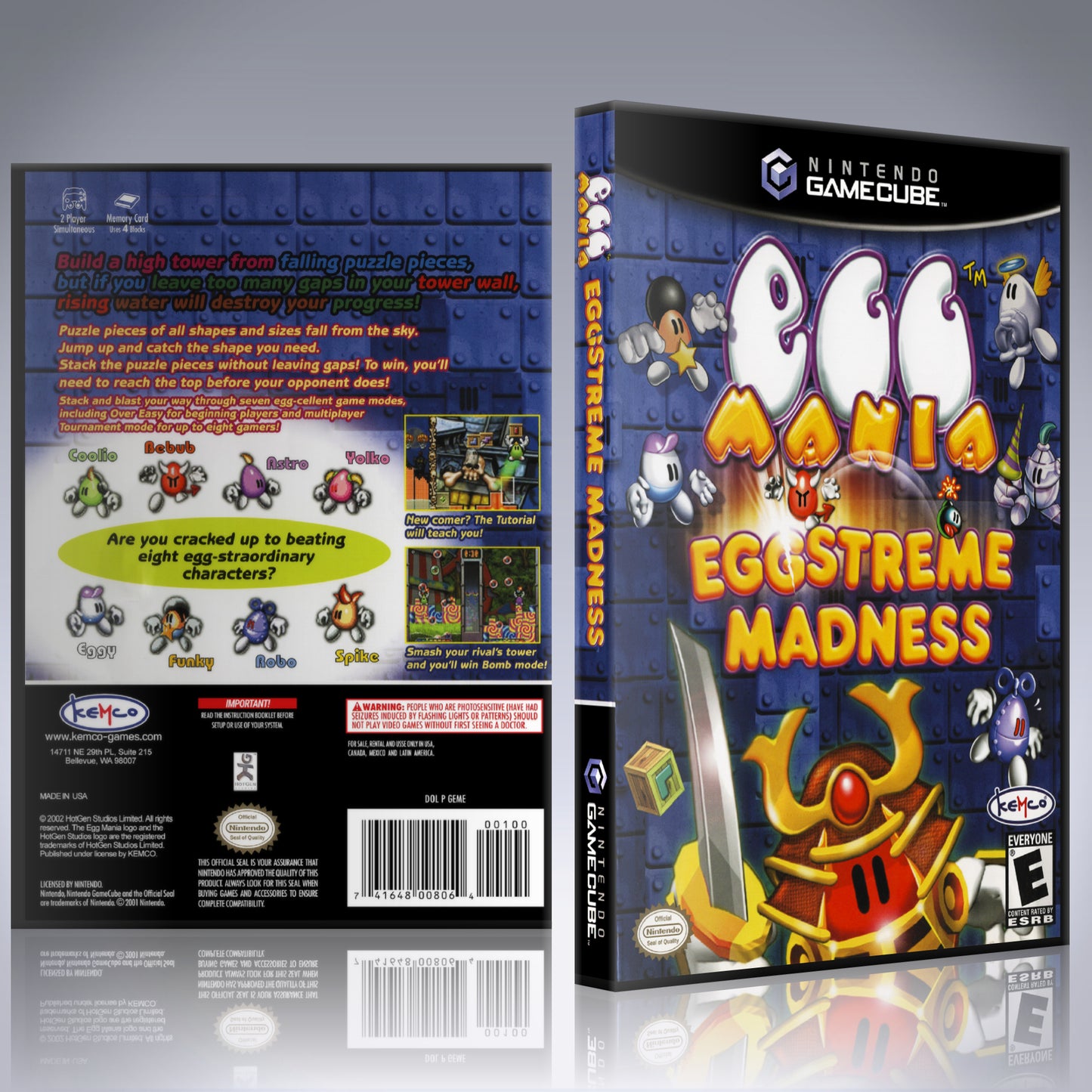 GameCube Replacement Case - NO GAME - Egg Mania - Eggstreme Madness