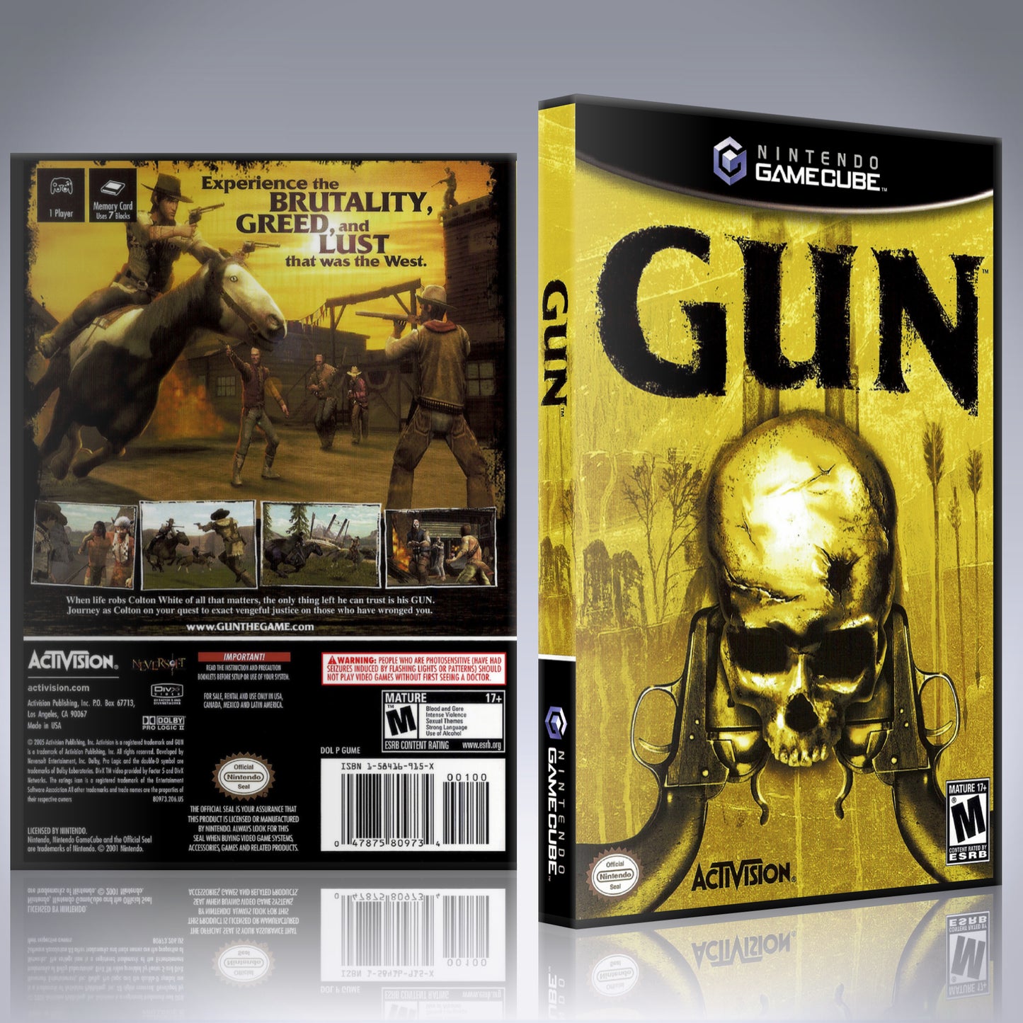 GameCube Replacement Case - NO GAME - Gun