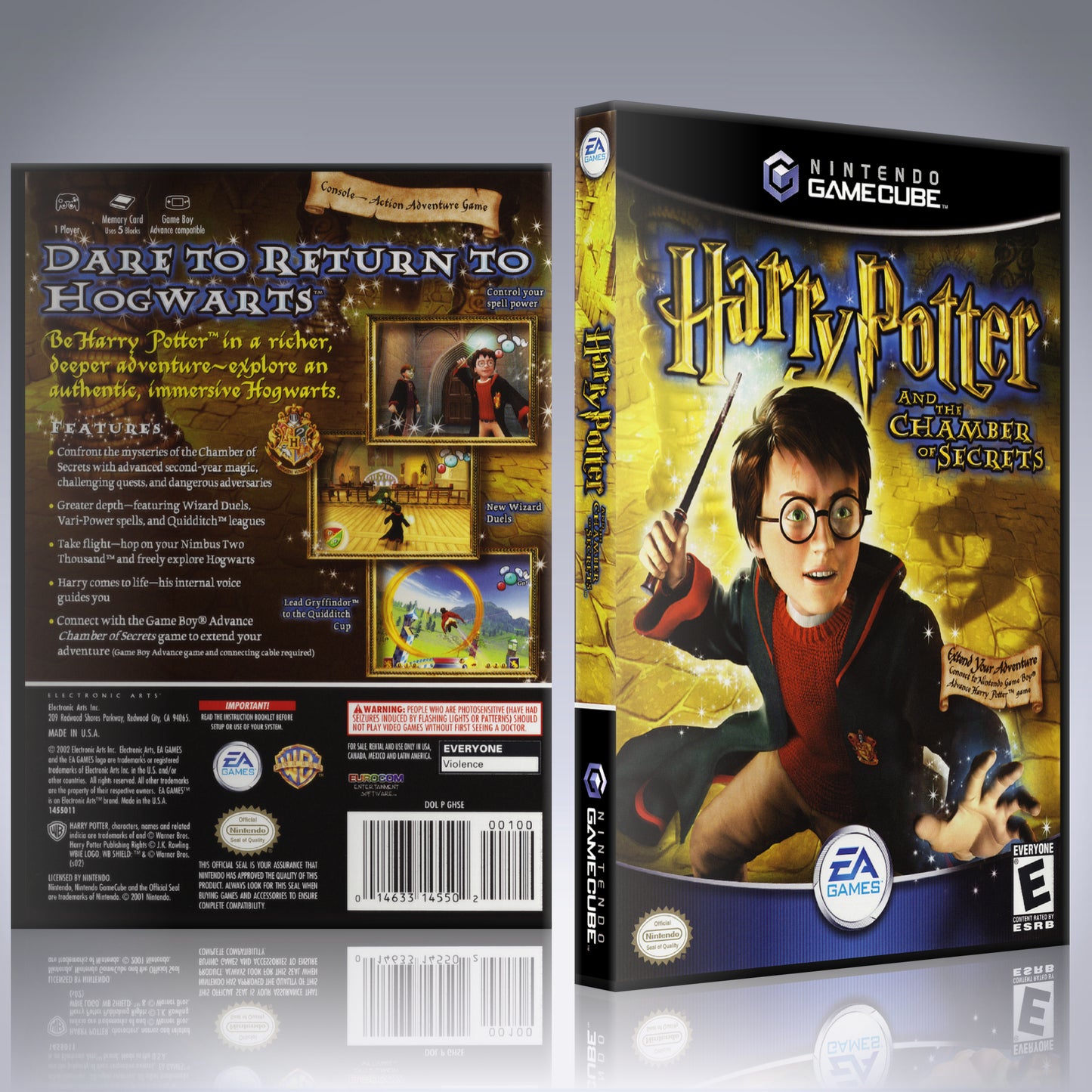 GameCube Replacement Case - NO GAME - Harry Potter and the Chamber of Secrets