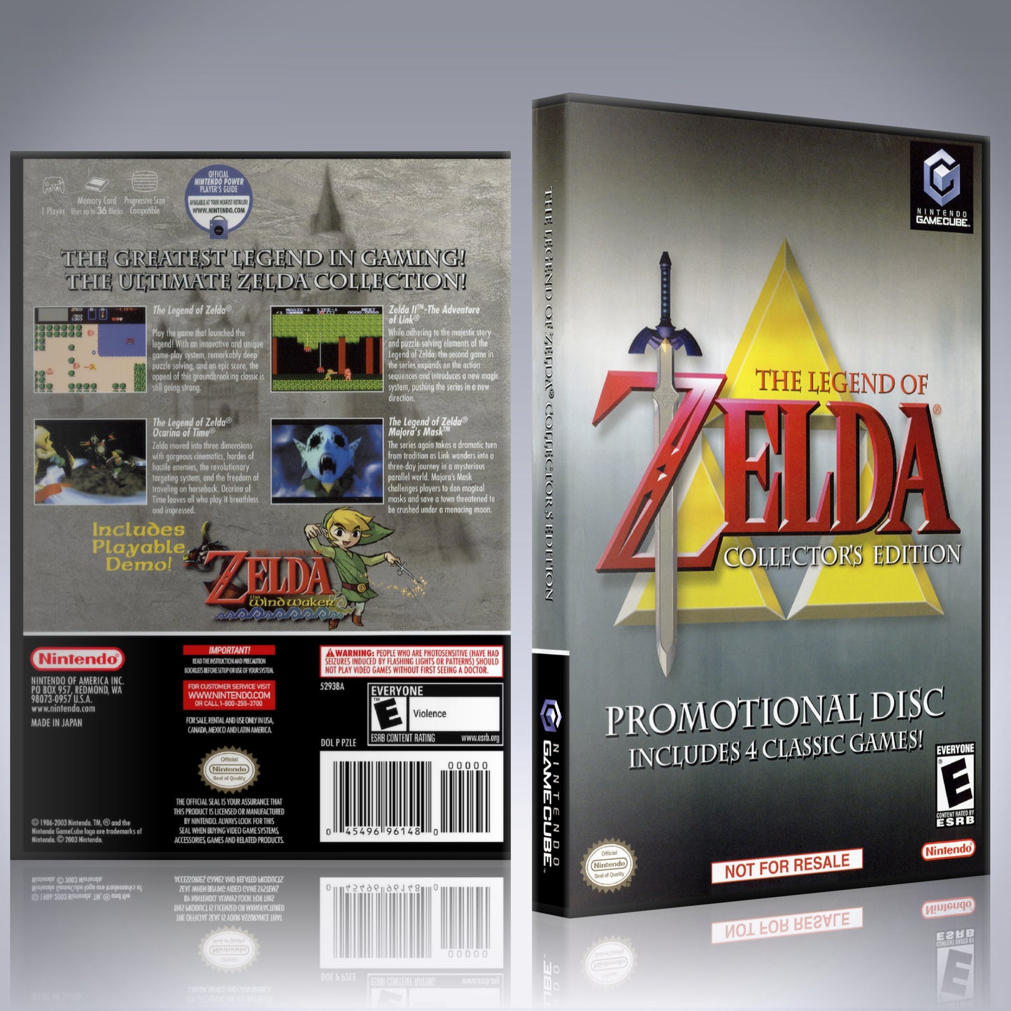 GameCube Replacement Case - NO GAME - Legend of Zelda - Collector's Edition