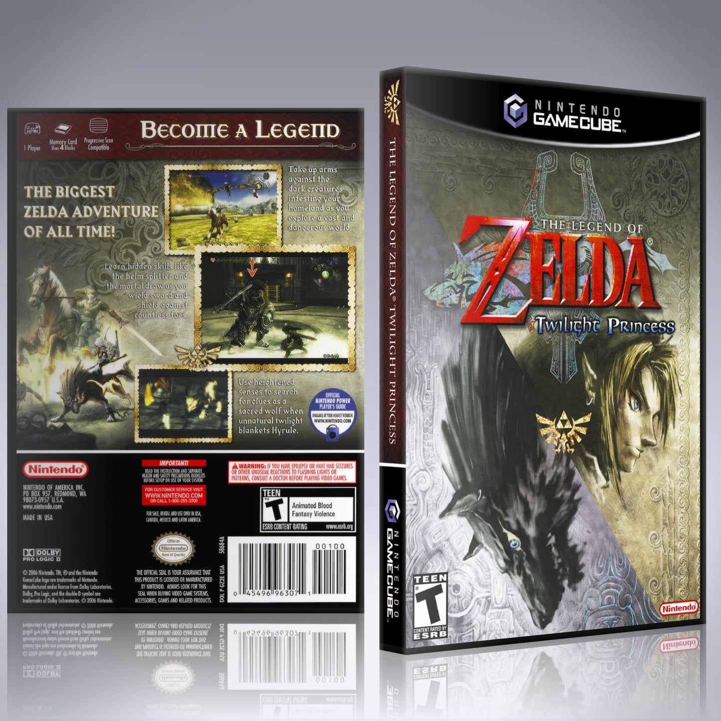 GameCube Replacement Case - NO GAME - Legend of Zelda - Twilight Princess