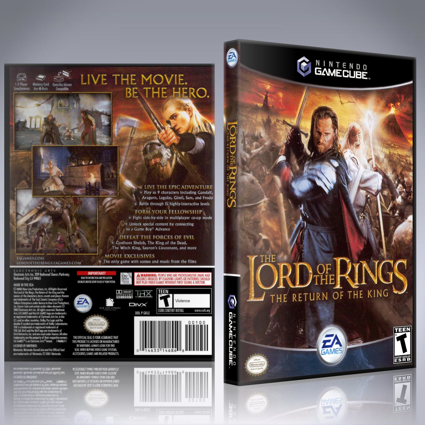 GameCube Replacement Case - NO GAME - Lord of the Rings - Return of the King