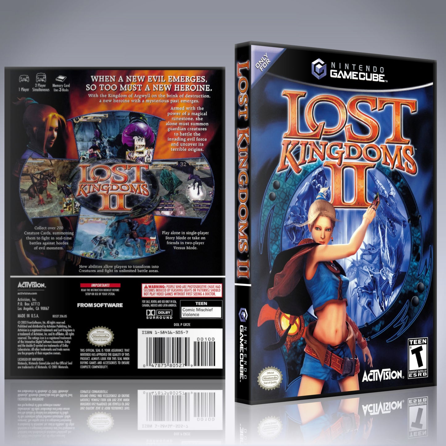 GameCube Replacement Case - NO GAME - Lost Kingdoms II