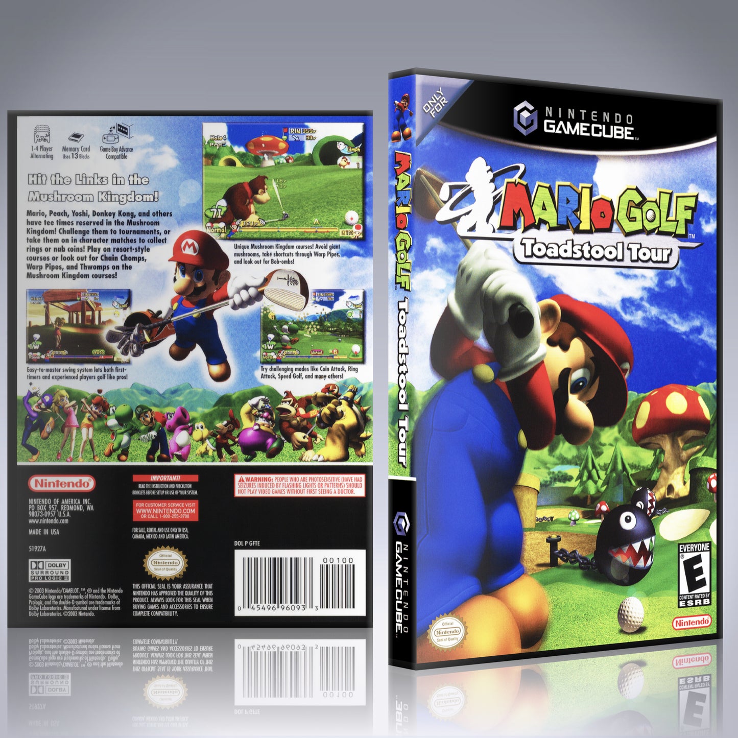 GameCube Replacement Case - NO GAME - Mario Golf - Toadstool Tour