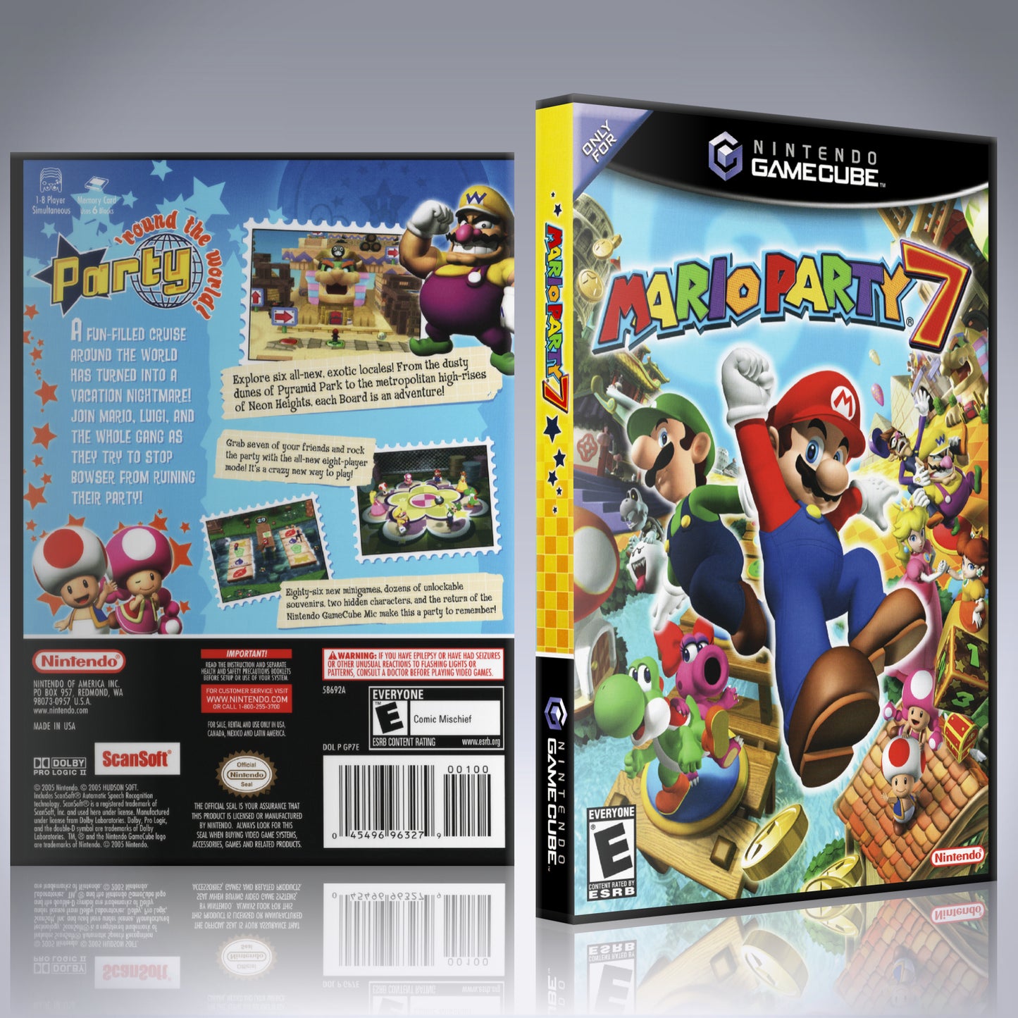 GameCube Replacement Case - NO GAME - Mario Party 7