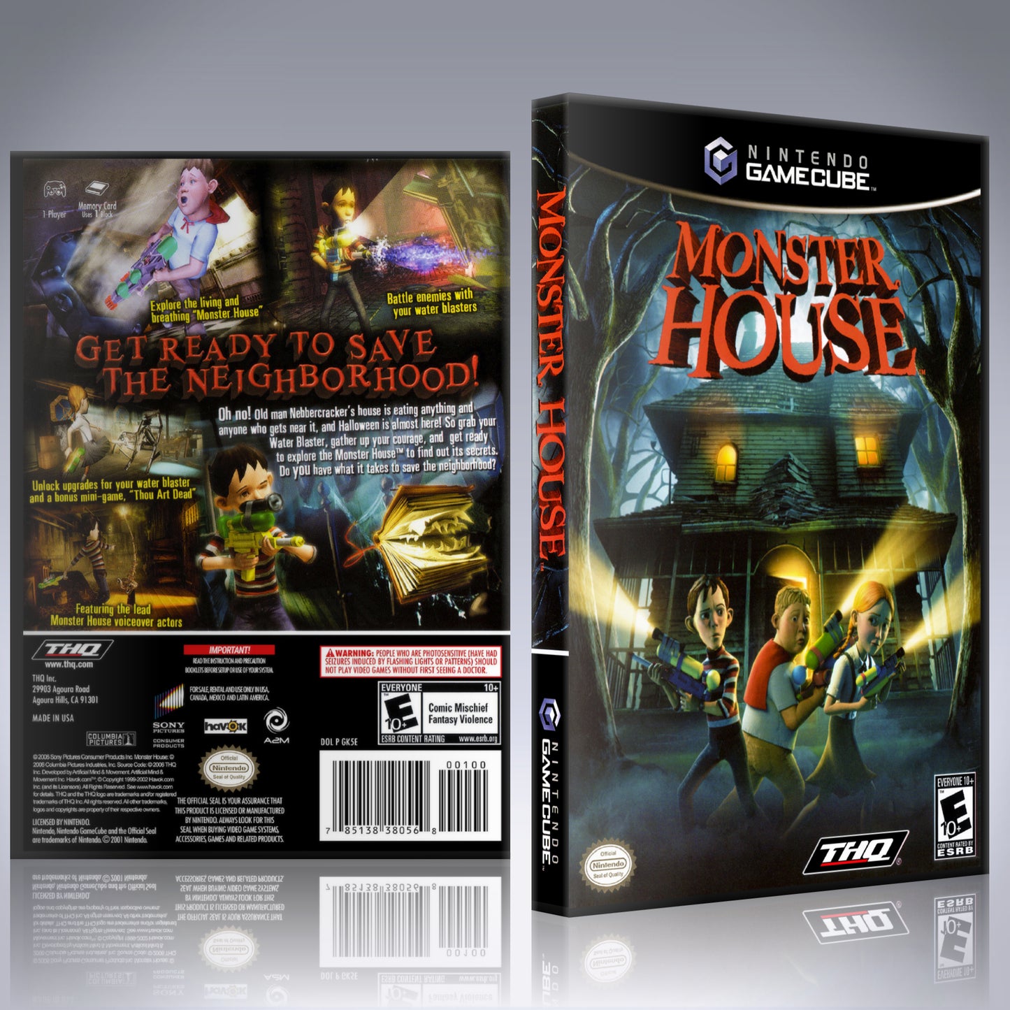 GameCube Replacement Case - NO GAME - Monster House