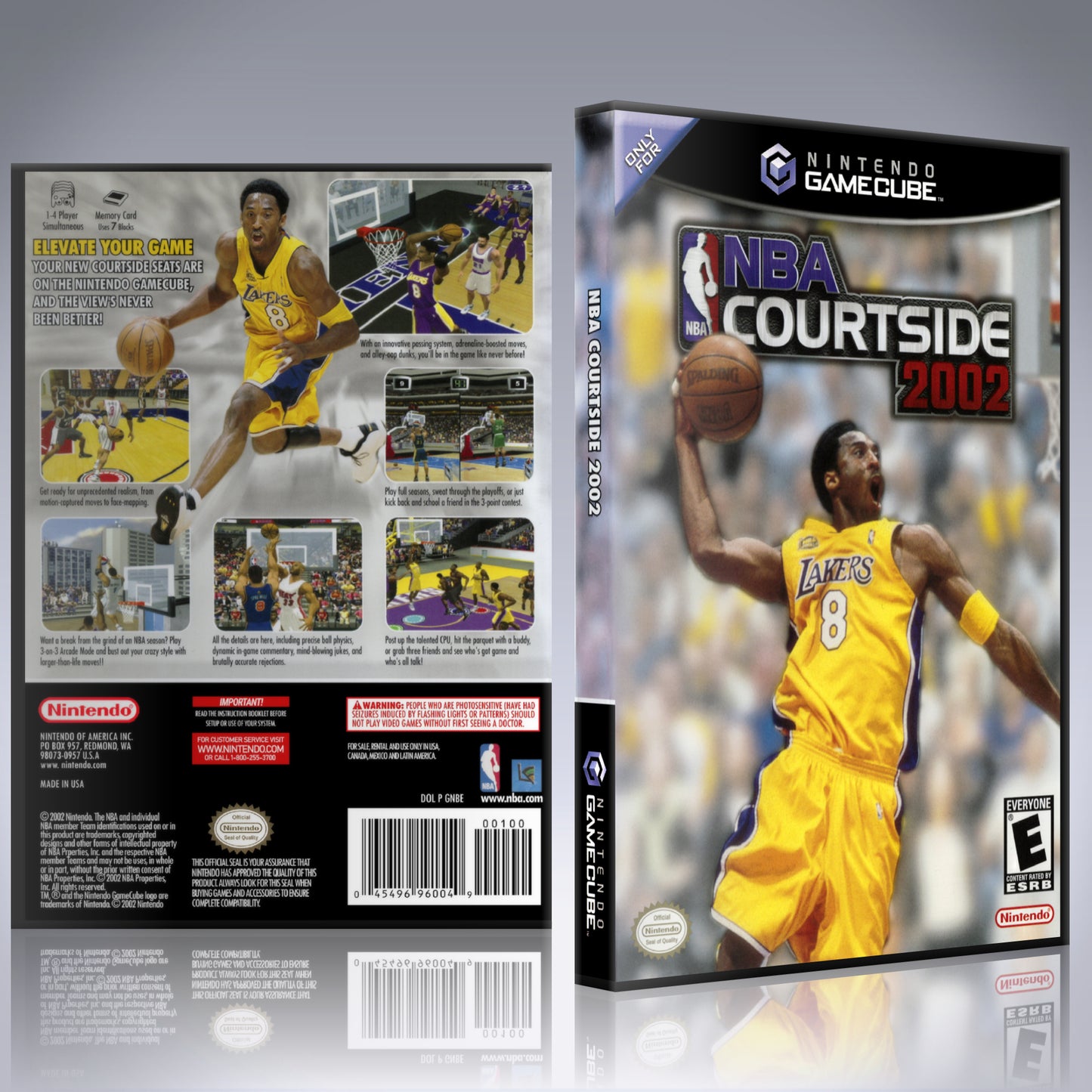 GameCube Replacement Case - NO GAME - NBA Courtside 2002