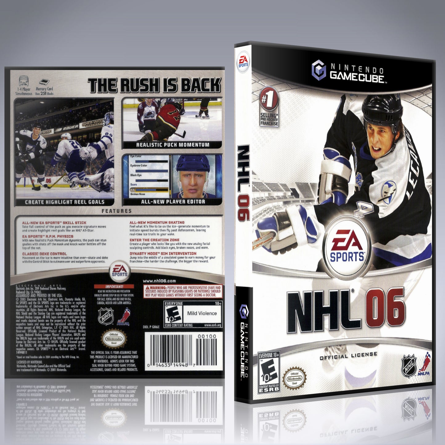 GameCube Replacement Case - NO GAME - NHL 06