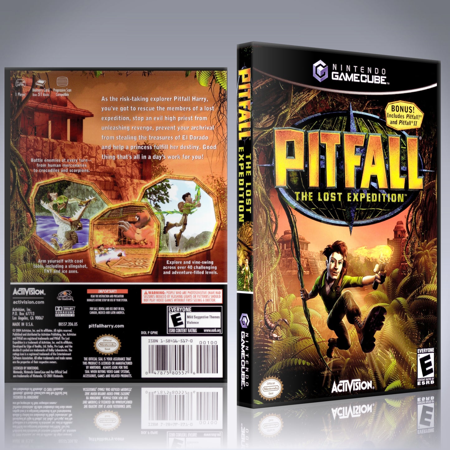 GameCube Replacement Case - NO GAME - Pitfall - The Lost Expidition