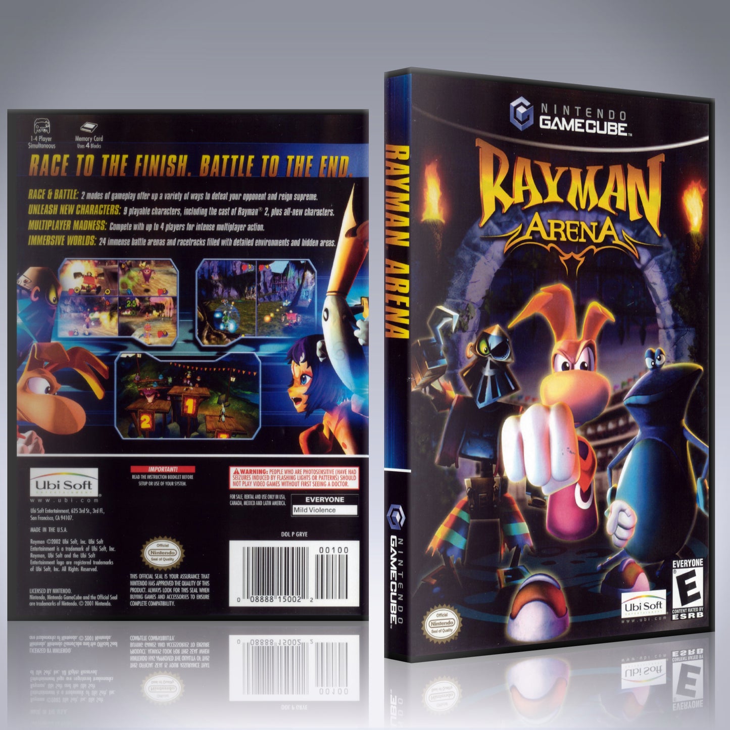 GameCube Replacement Case - NO GAME - Rayman Arena