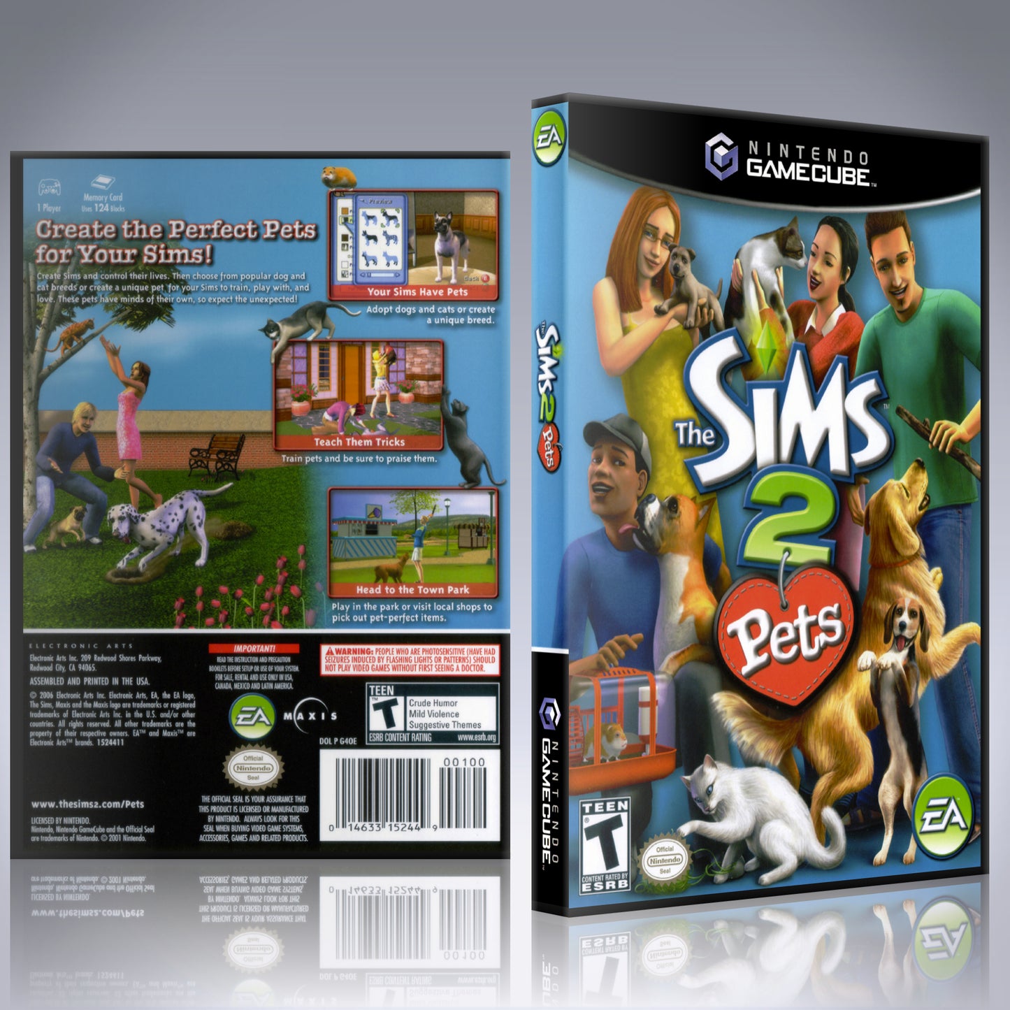 GameCube Replacement Case - NO GAME - Sims 2 - Pets