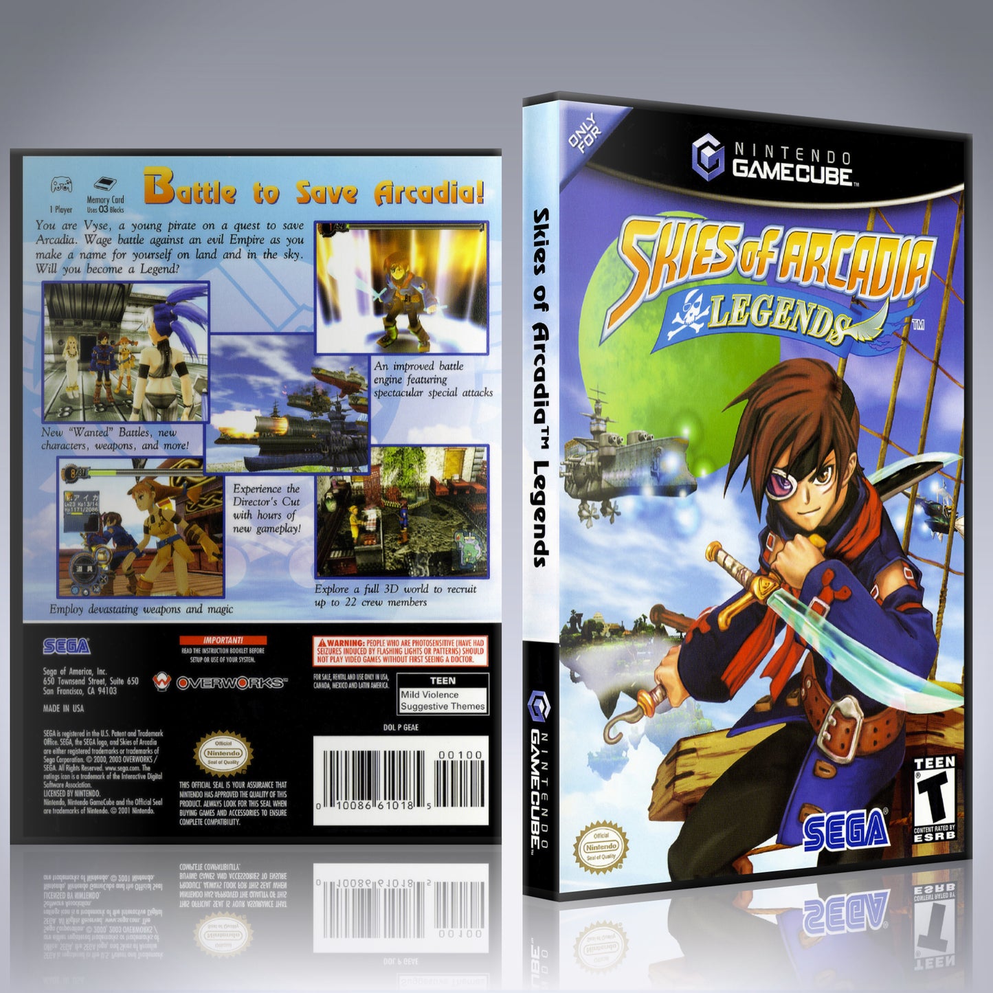 GameCube Replacement Case - NO GAME - Skies of Arcadia Legends