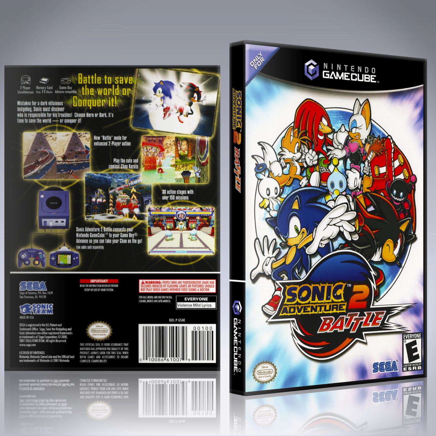 GameCube Replacement Case - NO GAME - Sonic Adventure 2 Battle