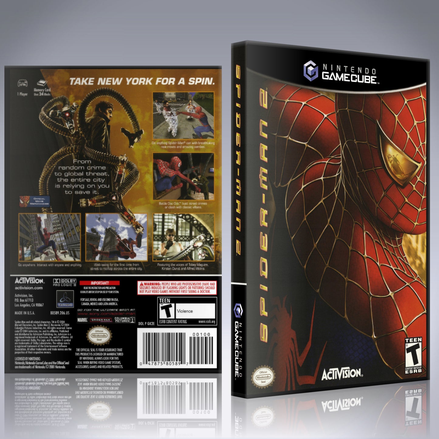 GameCube Replacement Case - NO GAME - Spider-Man 2