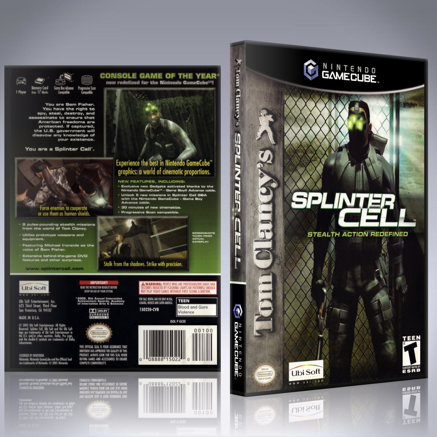 GameCube Replacement Case - NO GAME - Splinter Cell