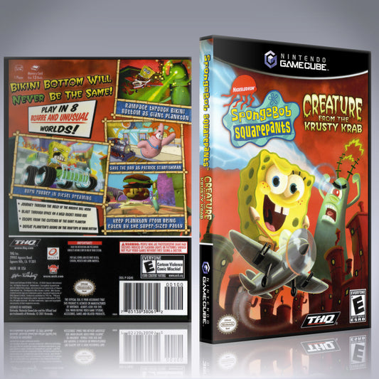 GameCube Replacement Case - NO GAME - Sponge Bob - Creature from the Krusty Krab