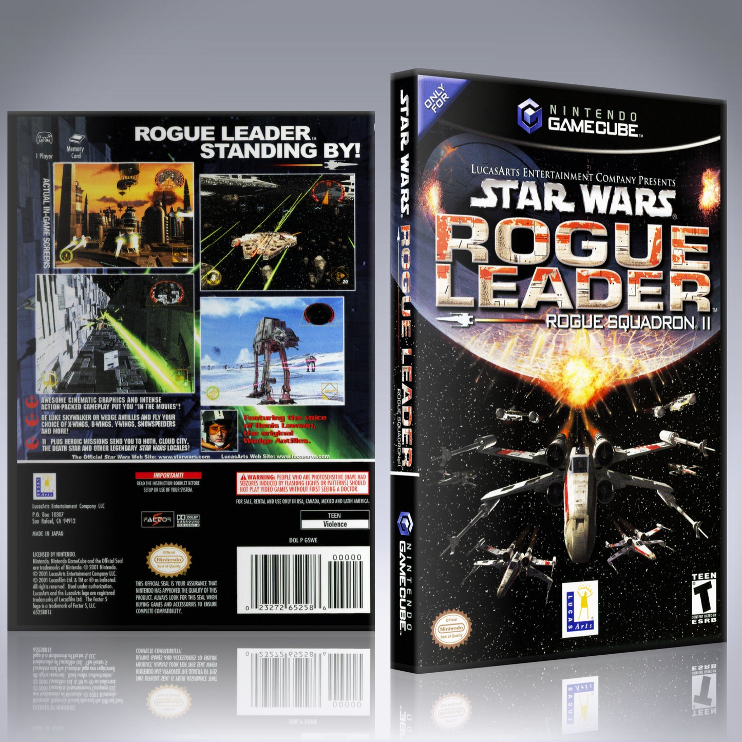 GameCube Replacement Case - NO GAME - Star Wars - Rogue Squadron 2 - Rogue Leader
