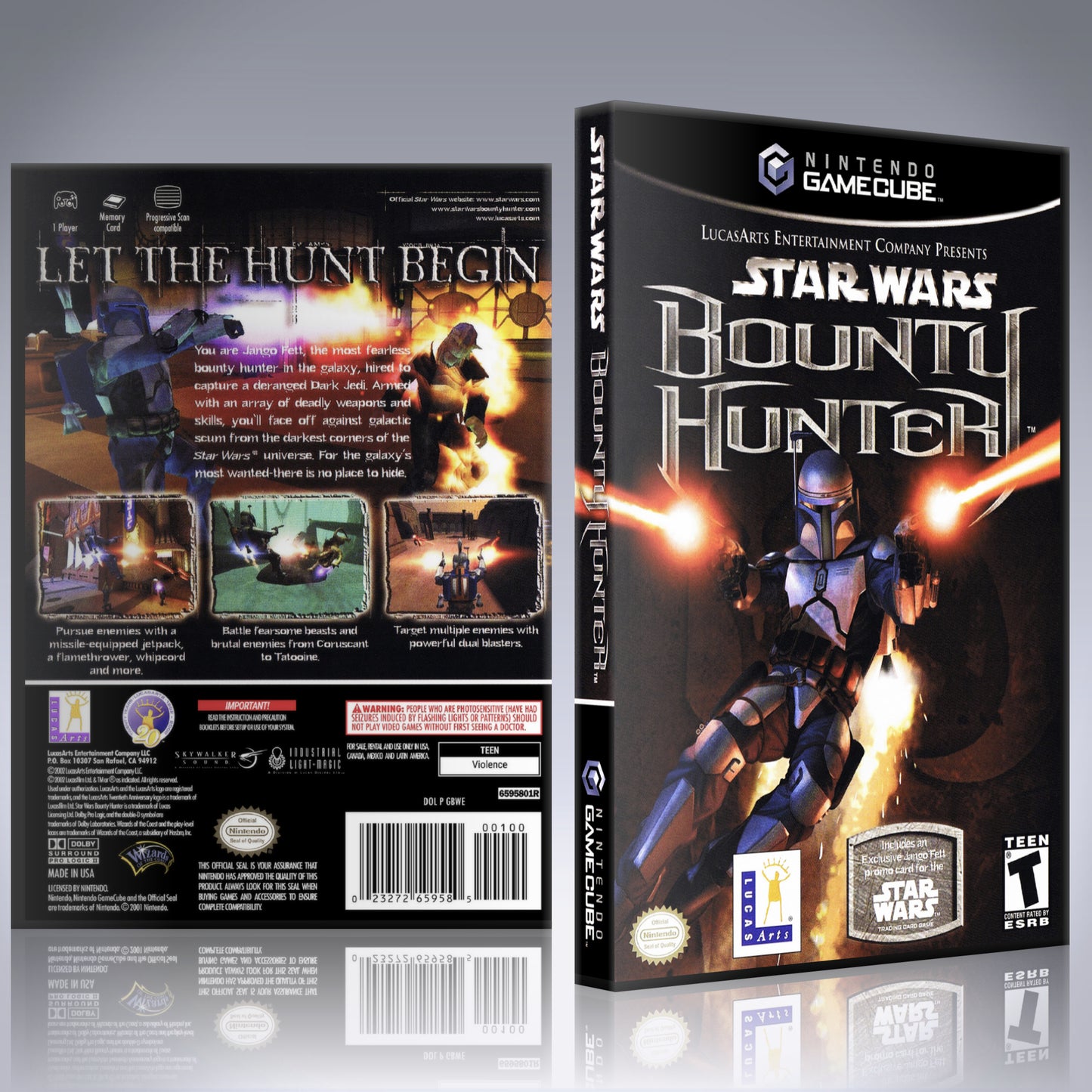 GameCube Replacement Case - NO GAME - Star Wars Bounty Hunter