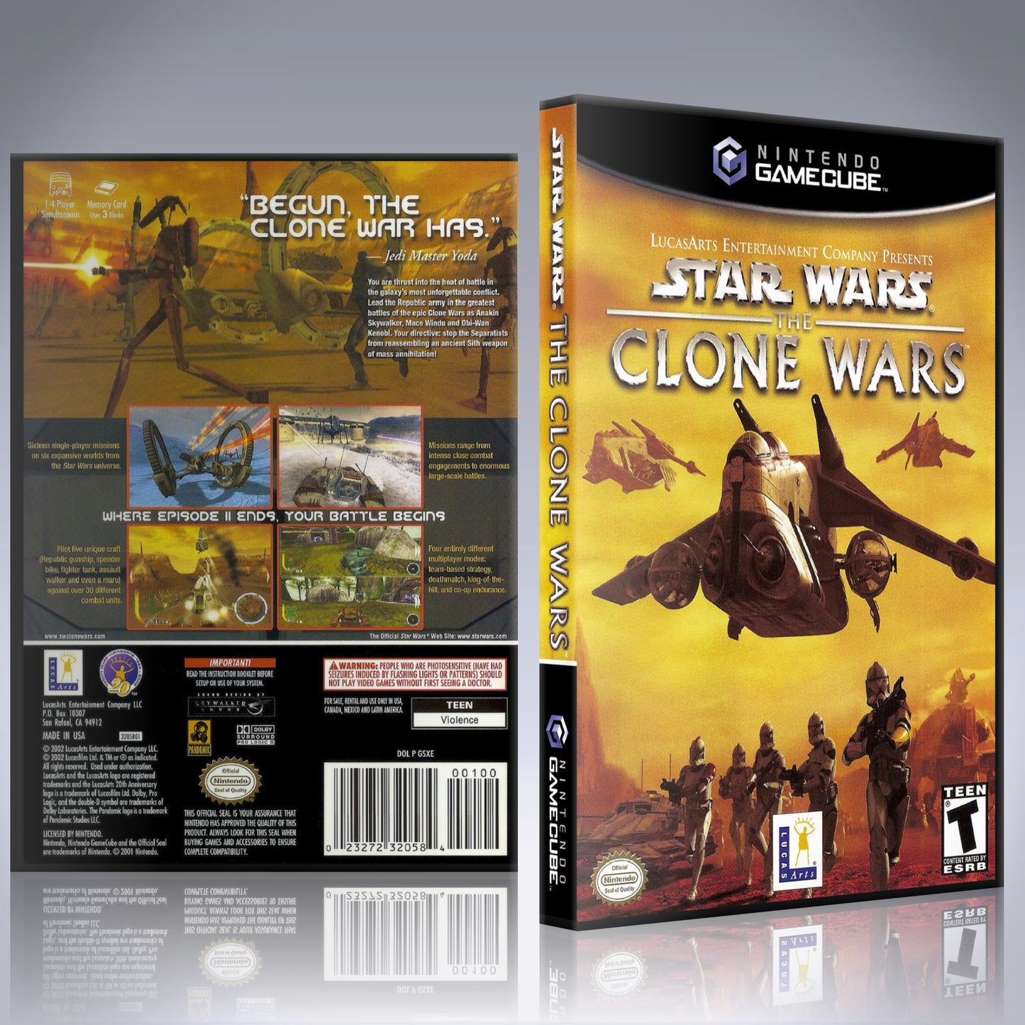 GameCube Replacement Case - NO GAME - Star Wars - The Clone Wars