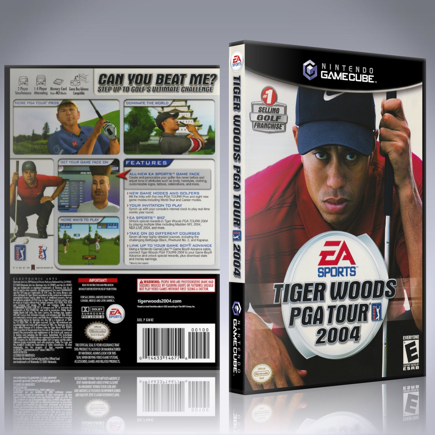 GameCube Replacement Case - NO GAME - Tiger Woods PGA Tour 2004