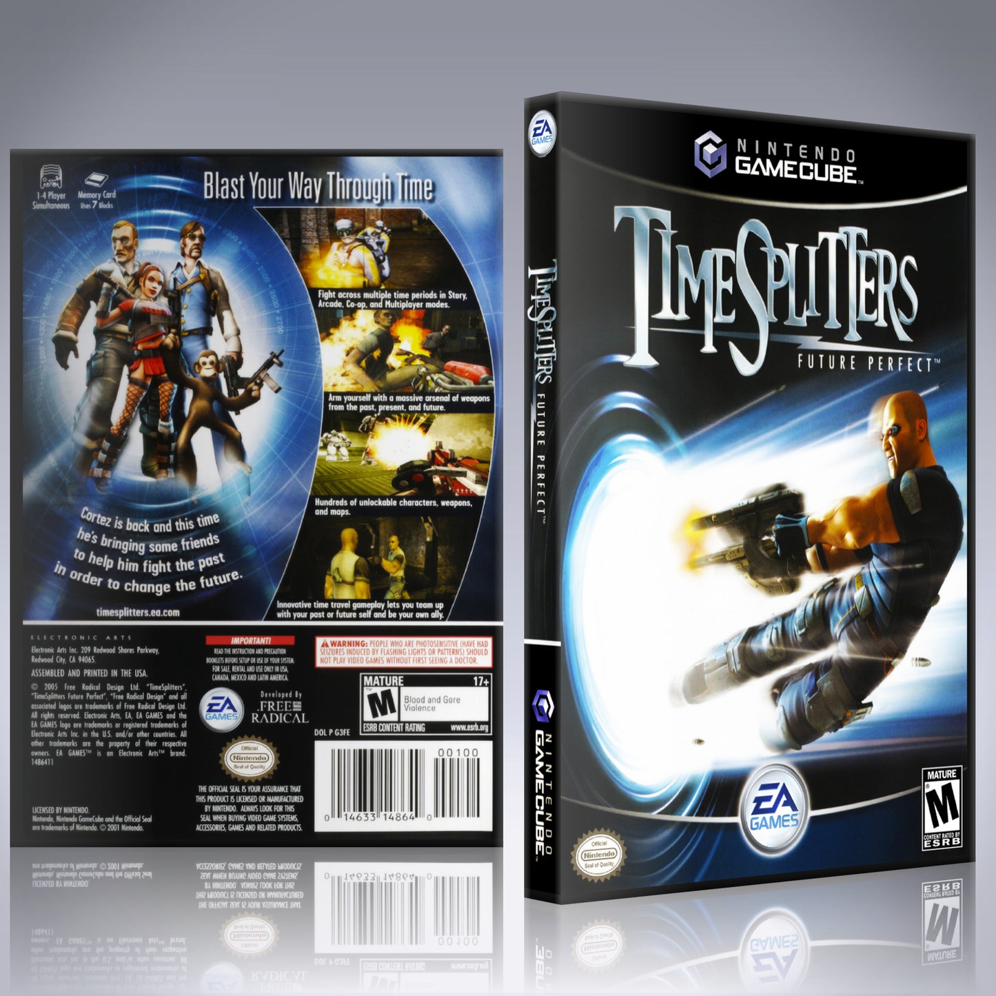 GameCube Replacement Case - NO GAME - Time Splitters Future Perfect