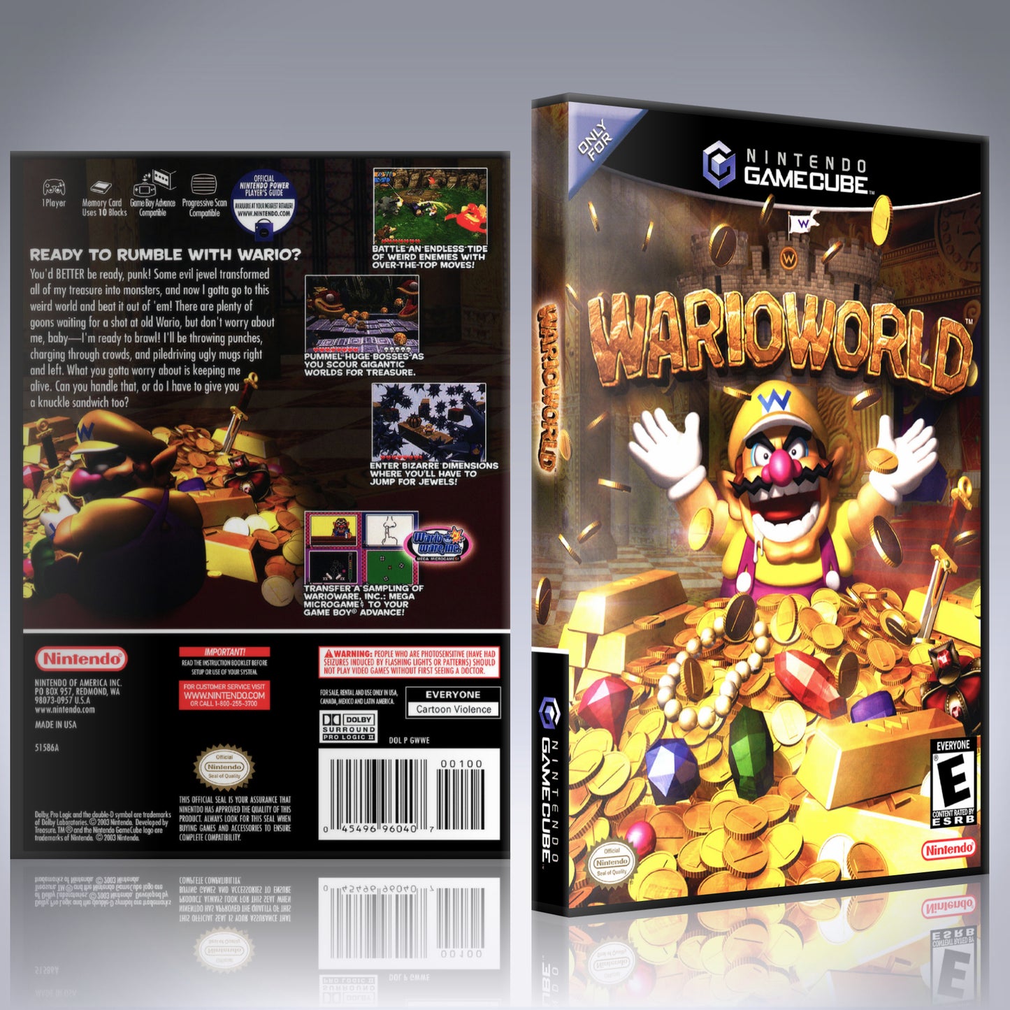 GameCube Replacement Case - NO GAME - Wario World