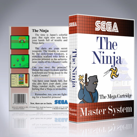 Sega Master System Custom Case - NO GAME - The Ninja