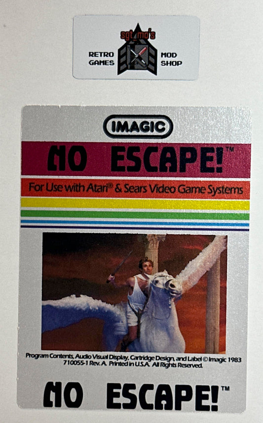 Atari 2600 Replacement Label - Imagic - No Escape!